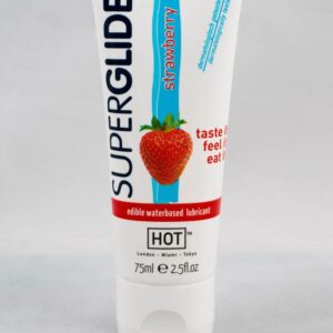 HOT Superglide edible lubricant waterbased – STRAWBERRY – 75ml