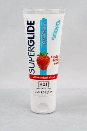 HOT Superglide edible lubricant waterbased – STRAWBERRY – 75ml