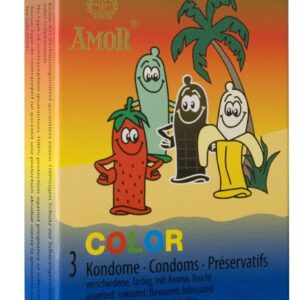 AMOR Color óvszer 3 db-os