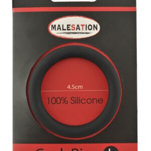 MALESATION Silicone Cock-Ring black L (O 4,5cm)