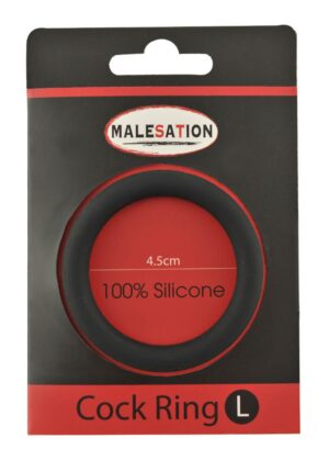 MALESATION Silicone Cock-Ring black L (O 4,5cm)