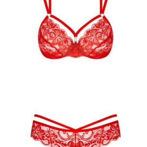 Obsessive 860-SET-3 2 pcs set red  S/M