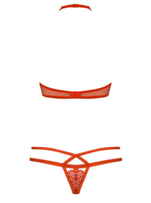 Obsessive 838-SET-3 set 2-pcs red  S/M