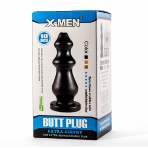 X-Men 10″ Extra Girthy Butt Plug Black VI