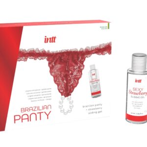 Red Brazilian Panty + Slinding Gel