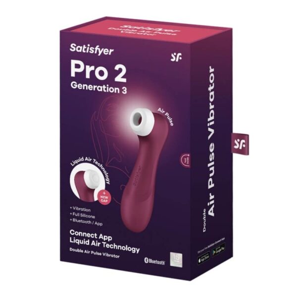 Satisfyer Pro 2 Generation 3 with Liquid Air wine red Bluetooth/App