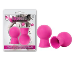 Nippless silicone nipple sucker set of 2pcs pink