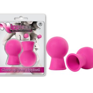 Nippless silicone nipple sucker set of 2pcs pink