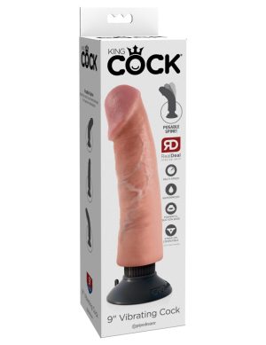 King Cock 9″ Vibrating Cock  Light King Cock 9″ Vibrating Cock  Light