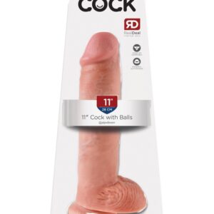 King Cock 11″ Cock with Balls  Light
