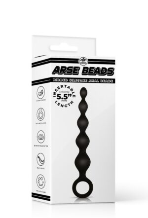 Arse Beads 5.5″ Ribbed Silicone Anal Beads